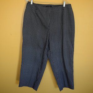 Talbots Classic Stretch patterned 16W Crop pants